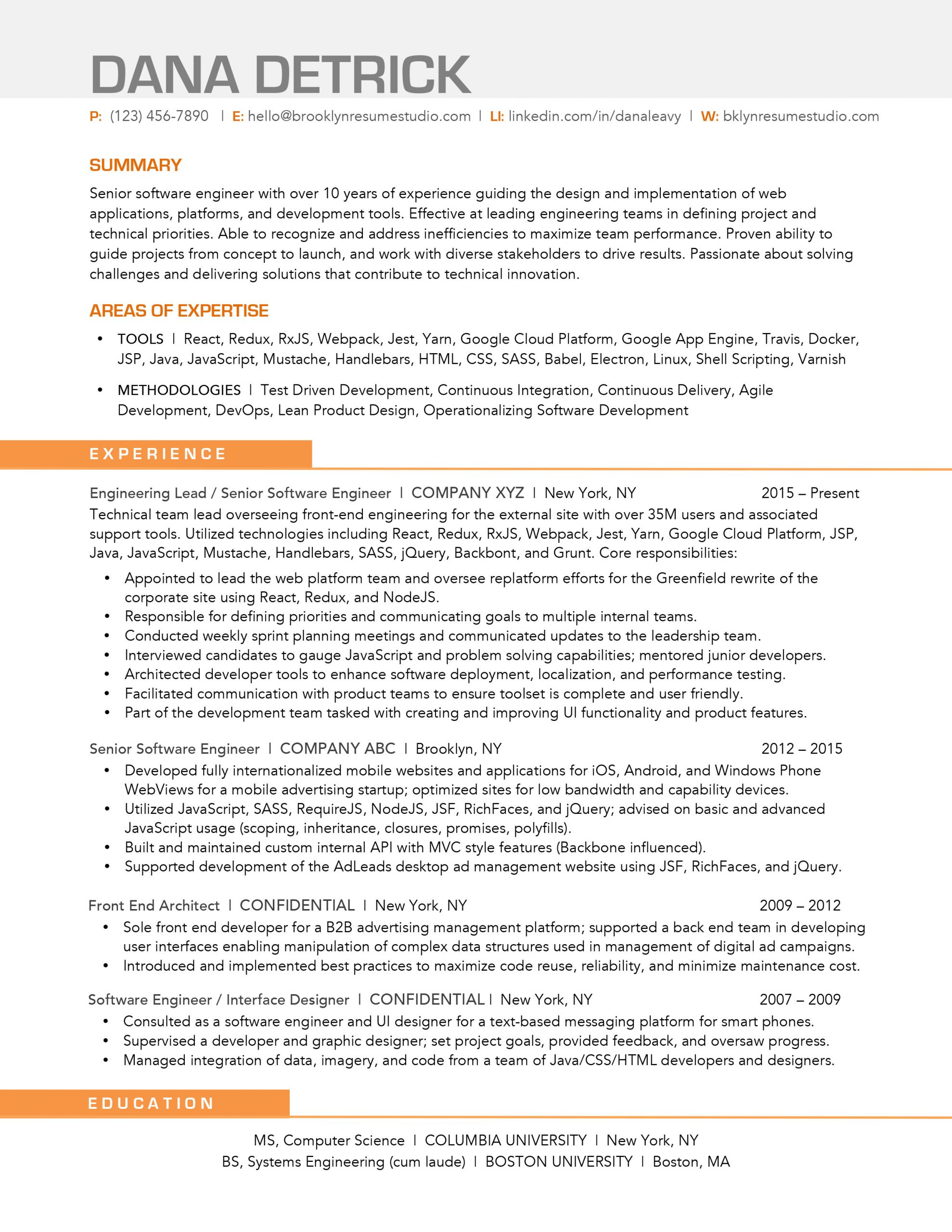 Ats Resume Template 2019 Professional Ats Resume Templates For